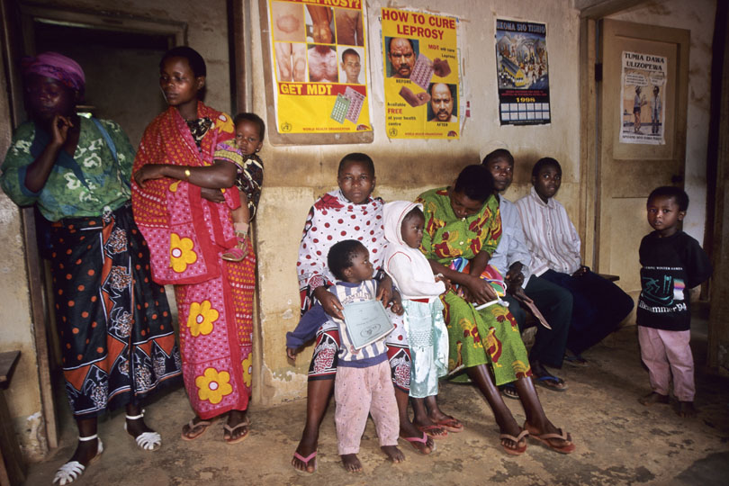 Patients waiting a dispensary to be treated, <p>Tanzania