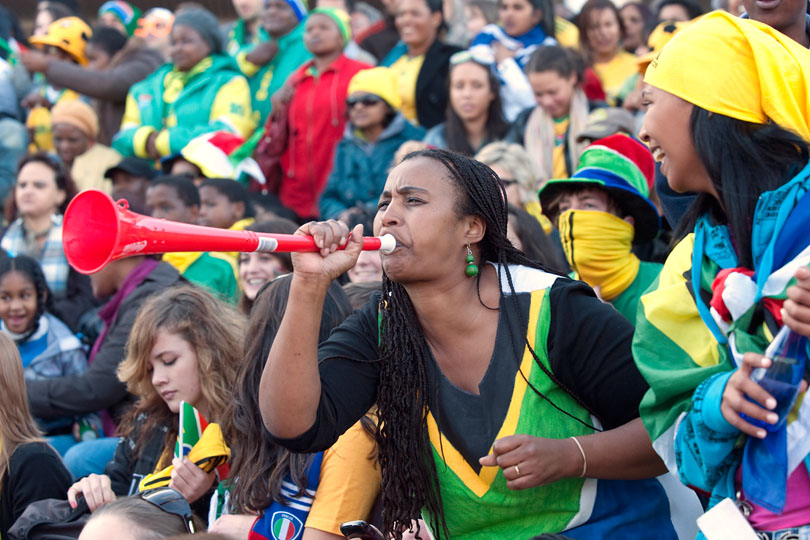 Traditionally made from a kidu horn, <p>the "Vuvuzela" was used to summon distant<p> villagers to attend community gatherings