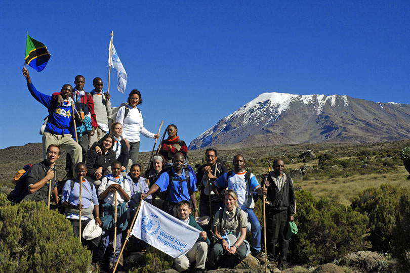 World Food Programme (WPF) global charity program Walk the World,<p> Kilimanjaro, Tanzania